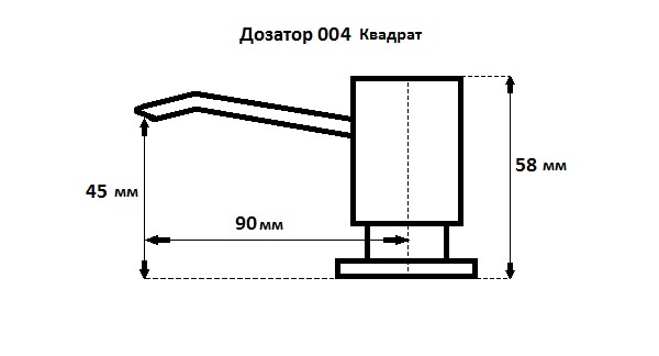 Дозатор для кухонной мойки GRANFEST 004 (004 черный)