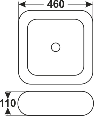 Раковина накладная MELANA (800-7907 (3061))