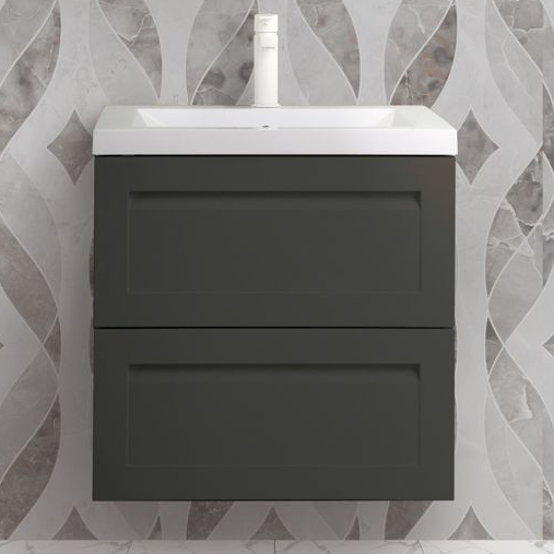 Комплект мебели Art&Max Platino 60, подвесная, серый матовый