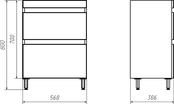 Комплект мебели ASB-Mebel Коста 60 ясень белый