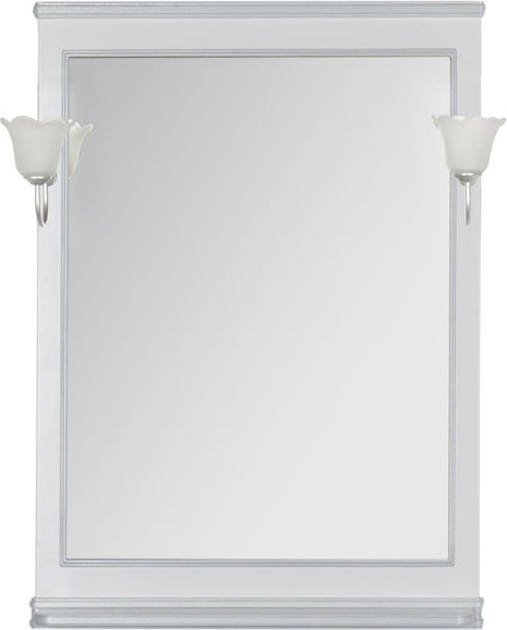 Зеркало Aquanet Валенса 80 белый краколет/серебро
