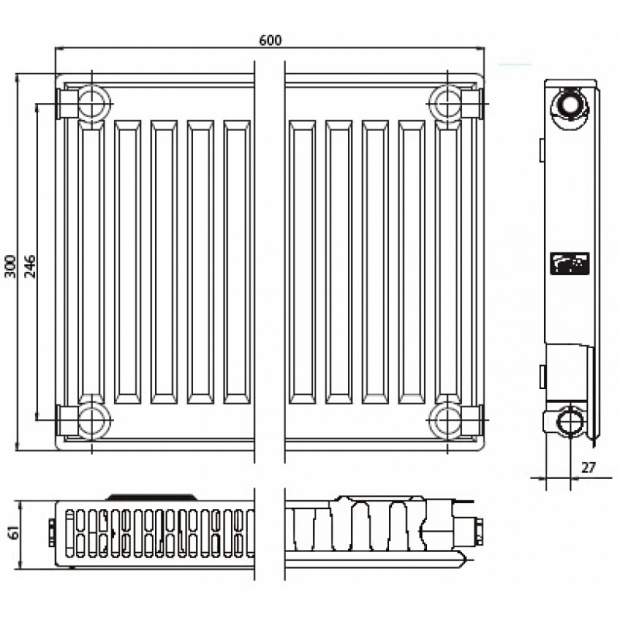 Радиатор стальной Kermi FKO (FK0110306W02)