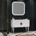 Комплект мебели OPADIRIS ИБИЦА 120 белый глянец, золото - фото №1
