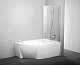 Душевая шторка на ванну RAVAK Chrome 150x85 правая (7QRM0100Y1)стекло Transparent
