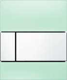 Клавиша смыва TECE Square Urinal 9242803 зеленое стекло, кнопка белая