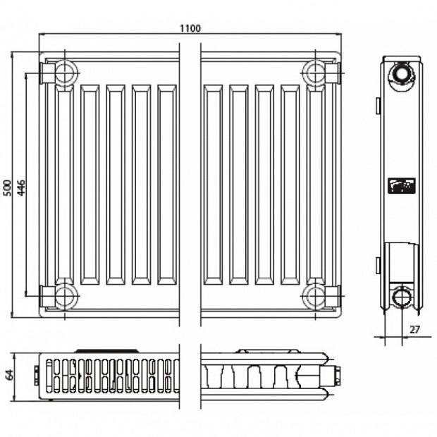 Радиатор стальной Kermi FKO (FK0120511W02)