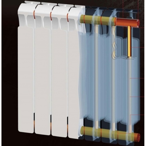 Радиатор биметаллический Rifar Monolit 14 секций (57см)