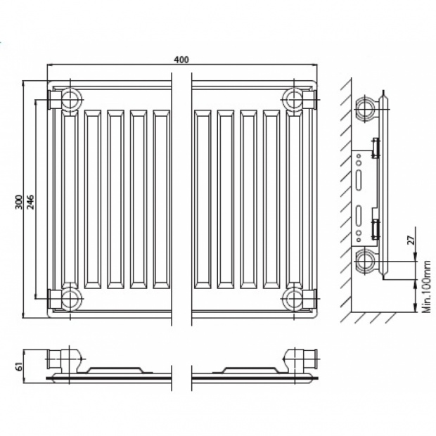 Радиатор стальной Kermi FKO (FK0100304W02)