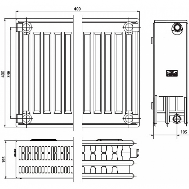 Радиатор стальной Kermi FKO (FKO 330404)
