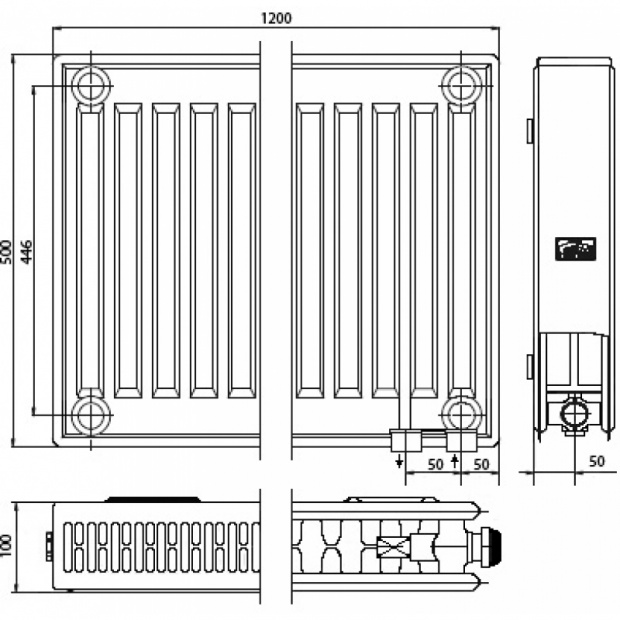 Радиатор стальной Kermi FKV (FTV220501201R2K)