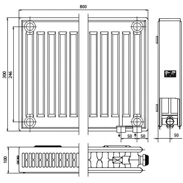 Радиатор стальной Kermi FKV (FTV220300801R2K)