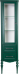 Шкаф-пенал ValenHouse Эстетика L, витрина, зеленый, ручки хром - фото №1