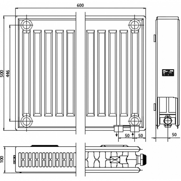 Радиатор стальной Kermi FKV (FTV220500601R2K)