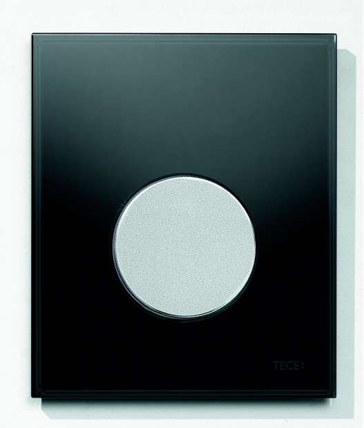 Клавиша смыва TECE Loop Urinal 9242655 черное стекло, кнопка хром матовый