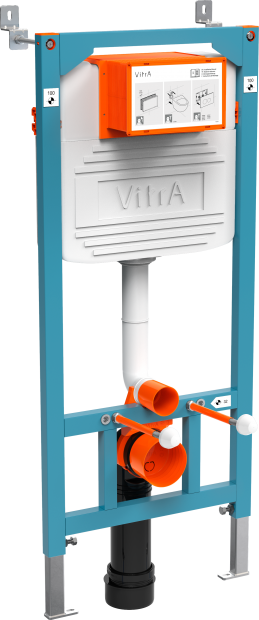 Инсталляция для унитазов VitrA 800-2012 с кнопкой смыва, белая