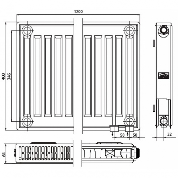 Радиатор стальной Kermi FKV (FTV120401201R2K)