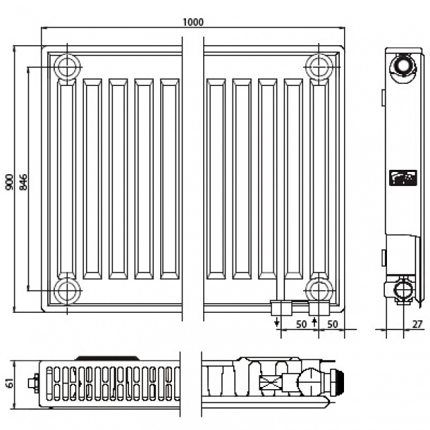 Радиатор стальной Kermi FKV (FKV 110910)