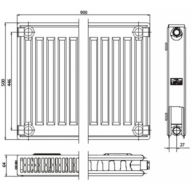 Радиатор стальной Kermi FKO (FK0120509W02)