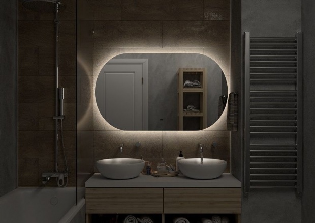 Зеркало Art&Max Torino 120x70, с подсветкой