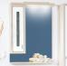 Зеркало-шкаф Бриклаер Бали 62 светлая лиственница, белый глянец, L - фото №1