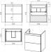 Комплект мебели Misty Атлантик 60, подвесная, с двумя ящиками, серый камень - фото №7