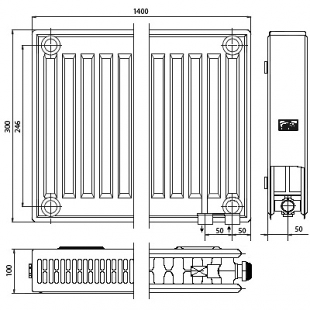 Радиатор стальной Kermi FKV (FTV220301401R2K)