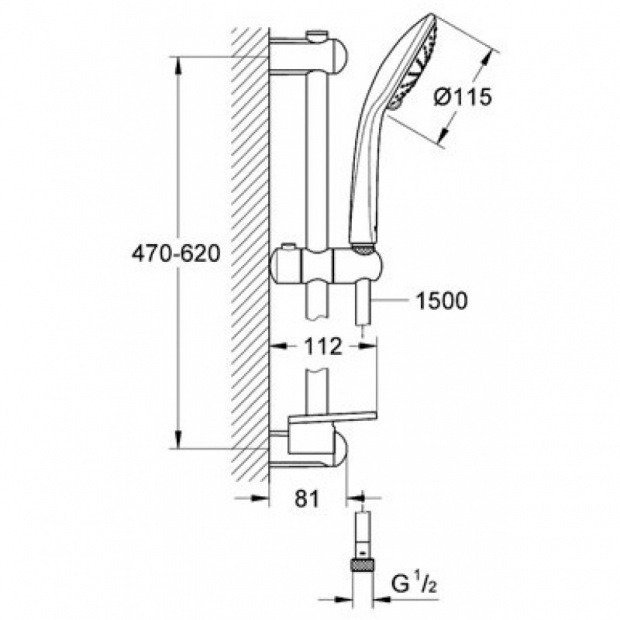 Душевой гарнитур GROHE EUPHORIA (27242001)