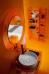 Зеркало круглое Laufen Kartell by Laufen 80 оранжевое, с подсветкой - фото №4