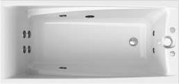 Акриловая ванна Radomir Vannesa Massage Фелиция 160х75, с гидромассажем и каркасом, белый экран, классик