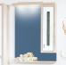 Зеркало-шкаф Бриклаер Бали 62 светлая лиственница, белый глянец, R - фото №1
