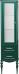 Шкаф-пенал ValenHouse Эстетика L, витрина, зеленый, ручки хром - фото №2