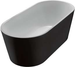 Акриловая ванна BelBagno BB71-1800-NERO 180x80 белый глянец/чёрная матовая