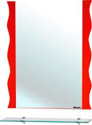 Зеркало Bellezza Мари Волна 80 красное