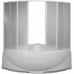 Душевая шторка на ванну BAS Империал, Ирис пластик Watter, 4 ств 150x145 (418704) - фото №3