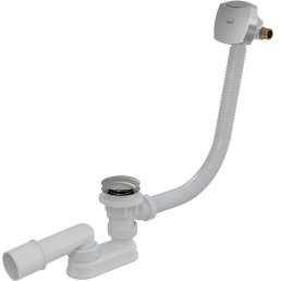 Сифон для ванны click/clack с напуском воды через перелив ALCA PLAST (A508KM)