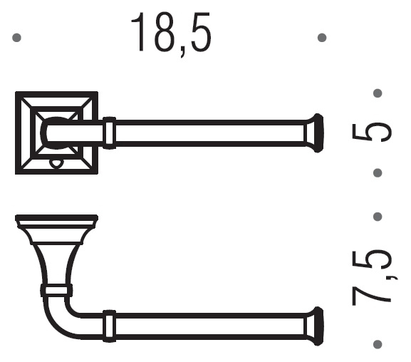 Держатель туалетной бумаги Colombo Design Portofino (B3208 DX.bronze)