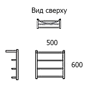 Полотенцесушитель водяной Тругор ЛЦ 60x50 (ЛЦнп2/6050П) хром