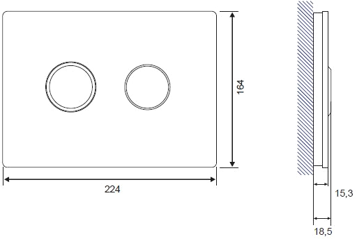 Клавиша смыва Cersanit Accento Circle P-BU-ACN-CIR-PN/Wh/Gl стеклянная, белая глянцевая