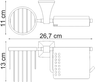 Держатель туалетной бумаги Wasserkraft Wern (2559)