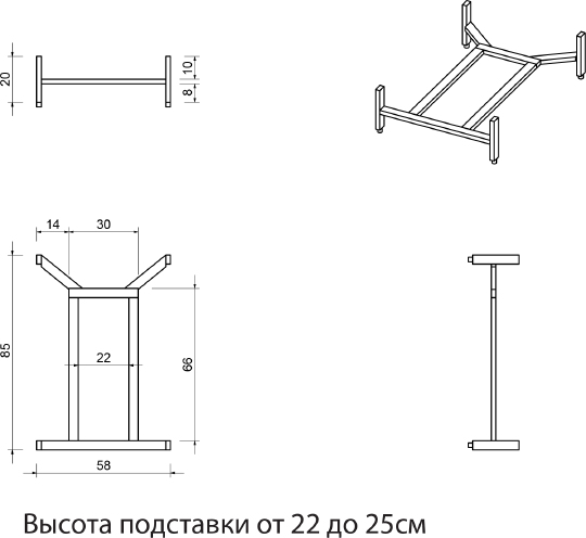 Ножки Цвет и Стиль Ультра 150 new MTL