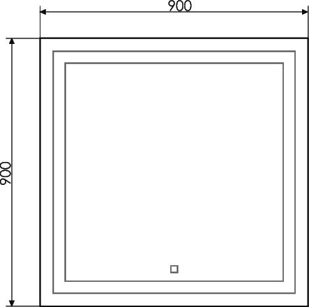 Зеркало Comforty Квадрат 90