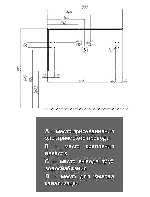 Комплект мебели Акватон Ондина 80 белая