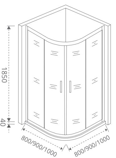 Душевой уголок GOOD DOOR JAZZE 90x90 (JAZZE R-90-B-BR)
