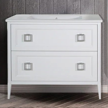 Комплект мебели ASB-Woodline Рома 100Н напольная, белая