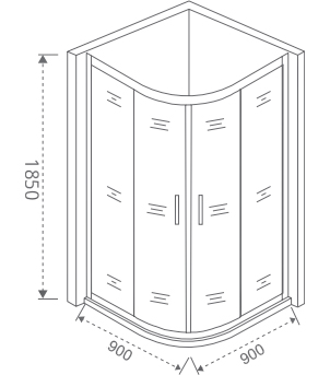 Душевой уголок GOOD DOOR INFINITY 90x90 (INFINITY R-90-G-CH)