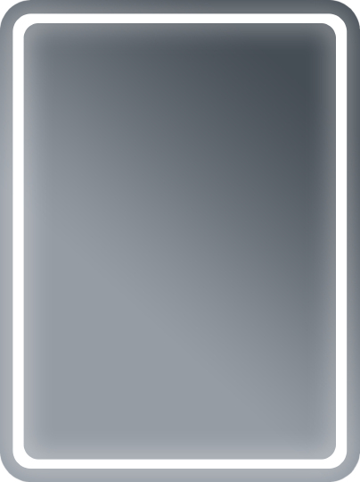 Зеркало Бриклаер Эстель-1 60 с подсветкой, сенсор на корпусе