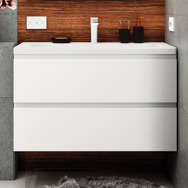 Комплект мебели Art&Max Bianchi 90, подвесная, белый глянец