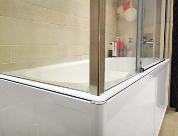 Шторка на ванну GuteWetter Slide Part GV-865 правая 200x80 см стекло бесцветное, профиль хром
