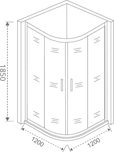 Душевой уголок GOOD DOOR LATTE 120x80 (LATTE R -120-G-WE)