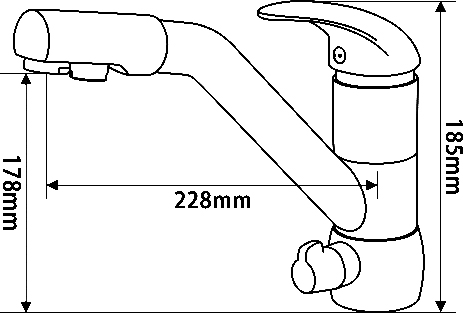 Смеситель для кухонной мойки Seaman Barcelone (SSL-5361-Gun)